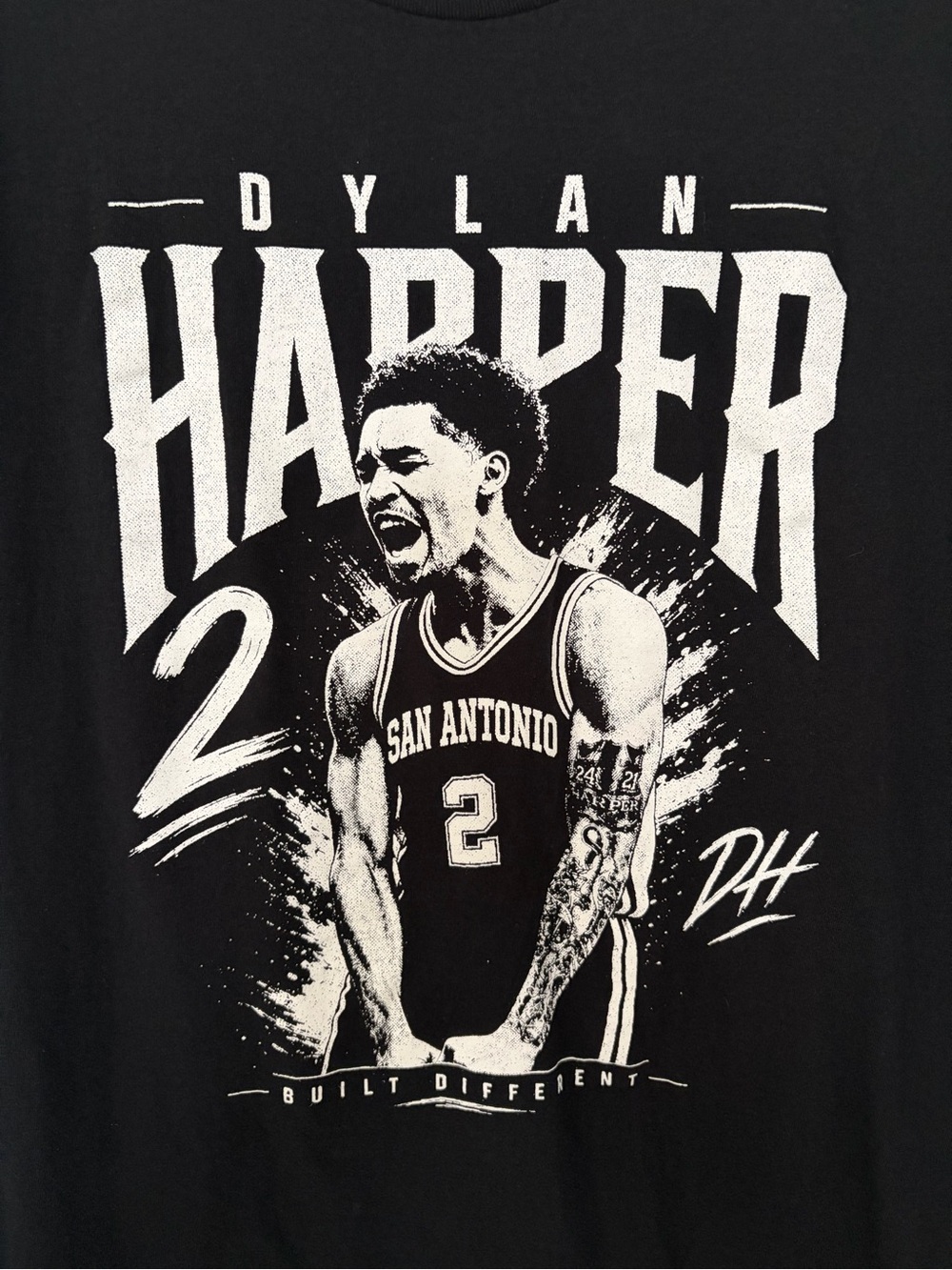 Dylan Harper Graphic San Antonio Spurs T-shirt Size L